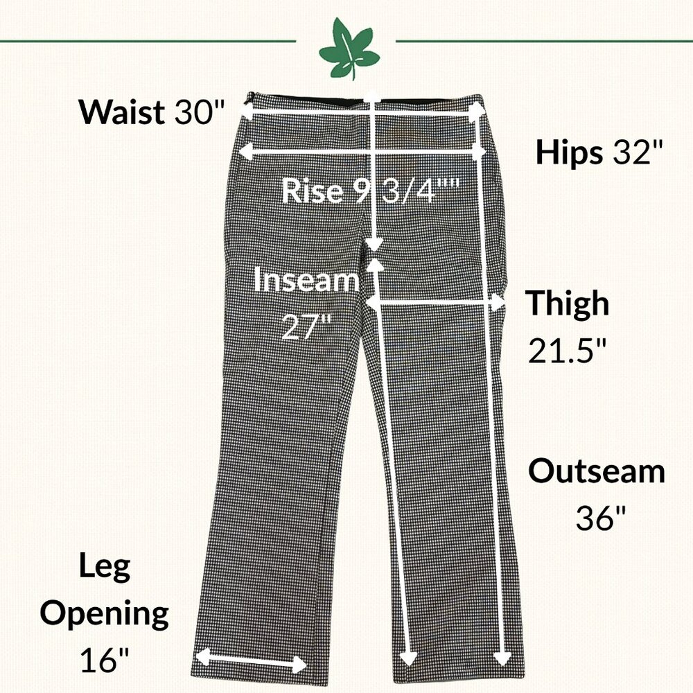 Zara Basic Black & White Houndstooth Leggings Siz… - image 3